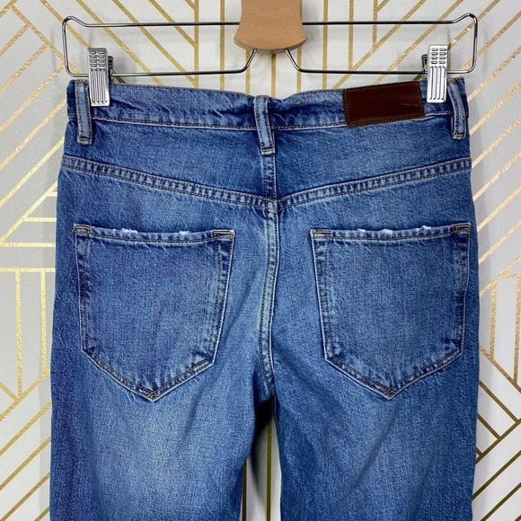 AllSaints‎ AprilJeans Mid-Rise Distressed Ripped Medium Wash Blue Size US 24 - Picture 8 of 12